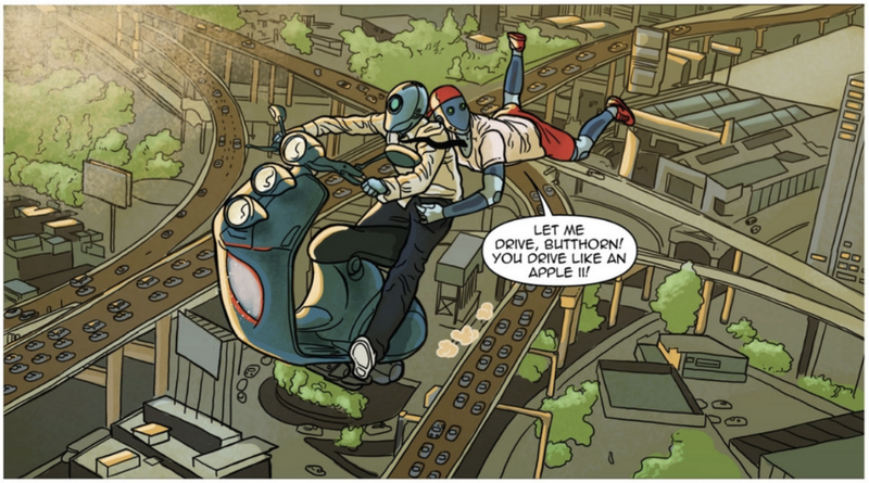 Illustration for article titled D4VE #4 offers a hilarious tale of robots vs. aliens at an incredible price
